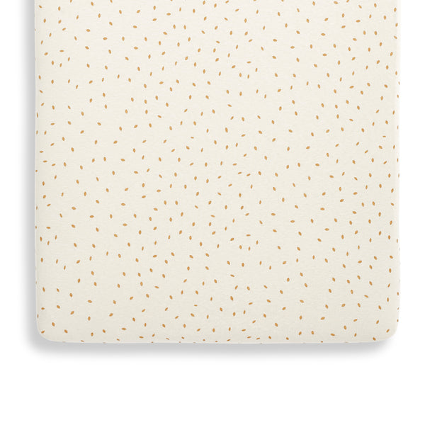 Little Green Sheep Organic Crib Fitted Sheet - Linen Rice