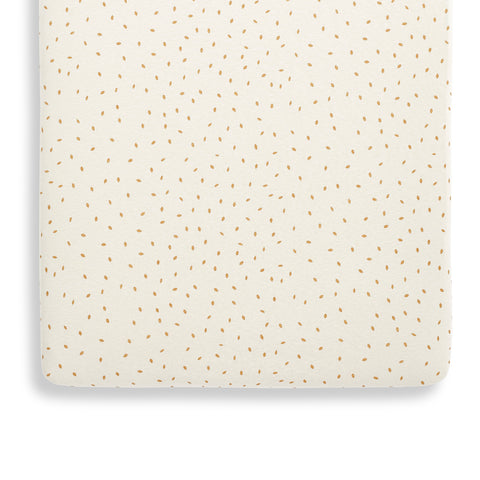 Little Green Sheep Organic Crib Fitted Sheet - Linen Rice