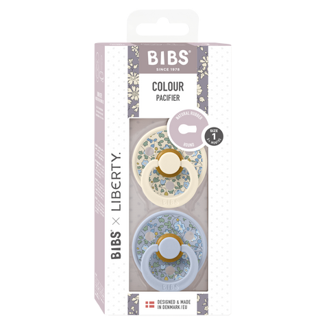BIBS x LIBERTY Colour Pacifiers Pack of 2 - Eloise Dusty Blue Mix
