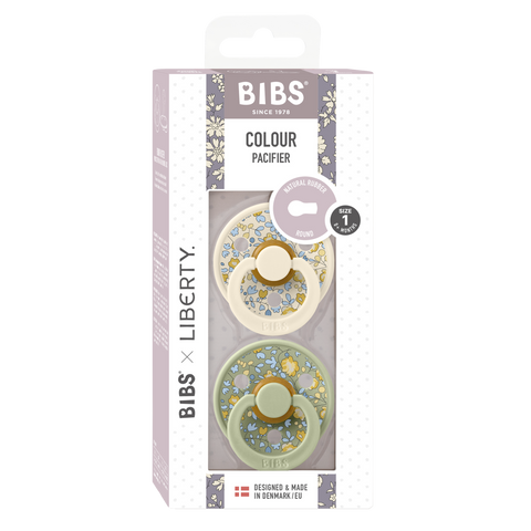 BIBS x LIBERTY Colour Pacifiers Pack of 2 - Eloise Sage Mix