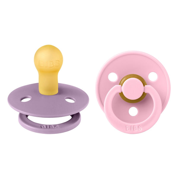 Bibs Colour Pacifiers Pack of 2 - Lavender/Baby Pink
