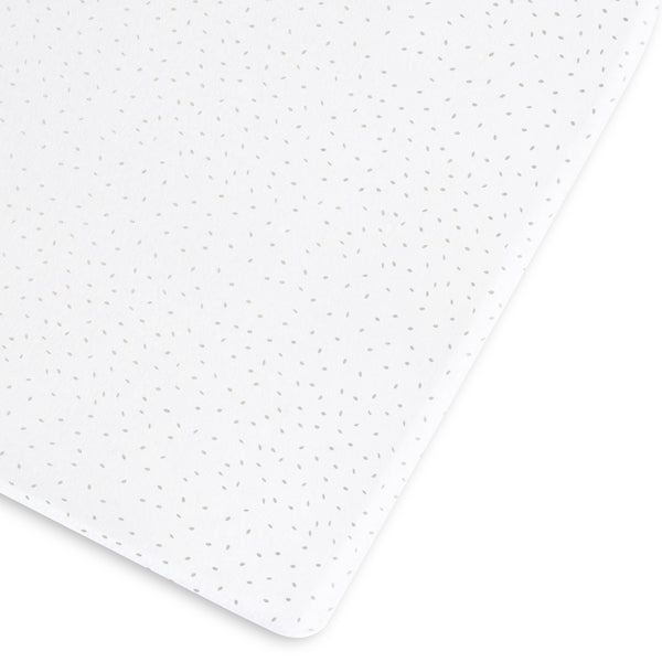 Little Green Sheep Organic Cot and Cotbed Fitted Sheet - White Rice