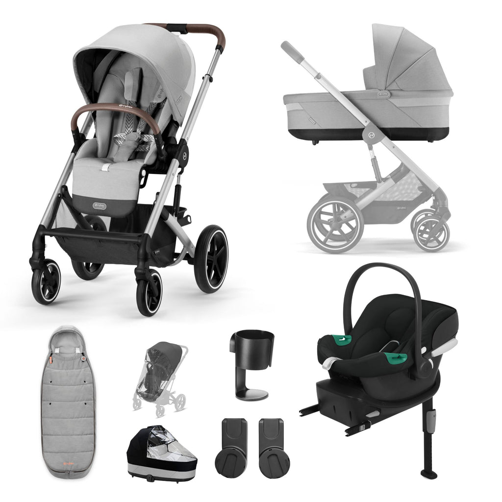 Cybex Balios S Lux 10 Piece Comfort Travel System Bundle Lava Grey Bumpstart Babyshop