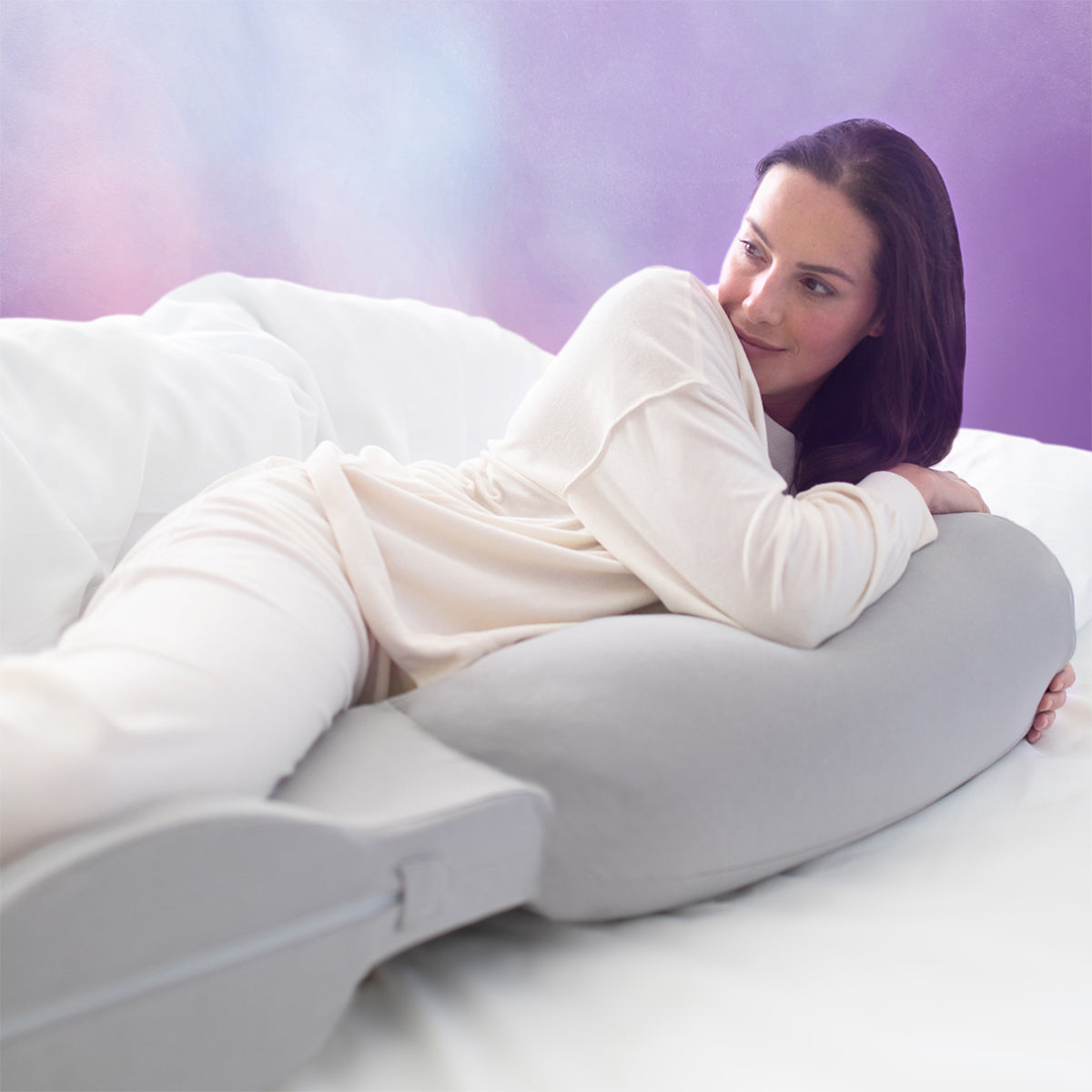 SnuzCurve Pregnancy Support Pillow Grey Bumpstart Babyshop