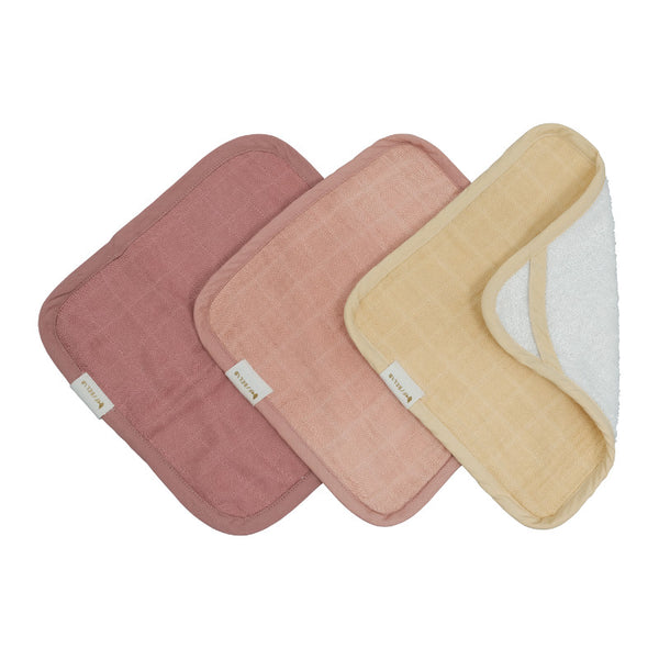 Fabelab Wash Cloth 3 Pack - Pastel Flower