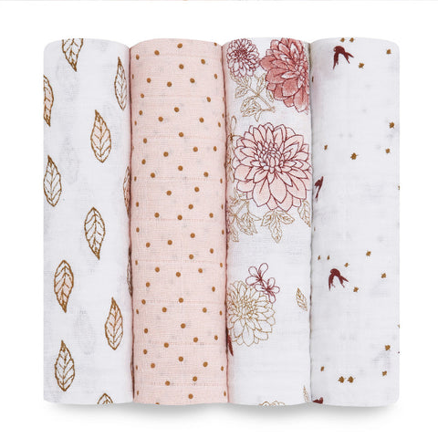 Aden + Anais 4pk Classic Swaddles - Dahlias