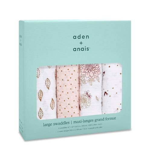 Aden + Anais 4pk Classic Swaddles - Dahlias