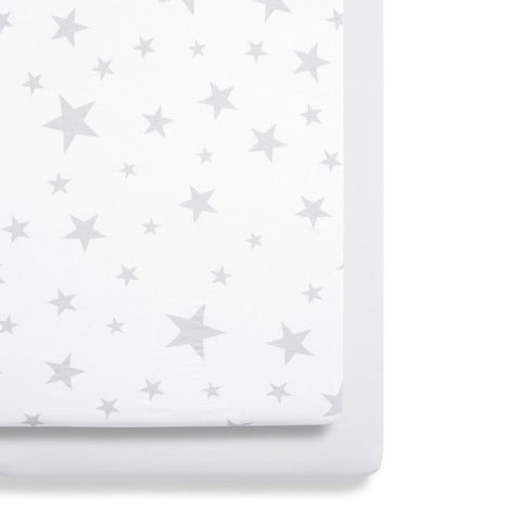 Snuz Crib Set of 2 Fitted Sheets - Stars