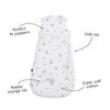 SnuzPouch Baby Sleeping Bag - Grey Stars