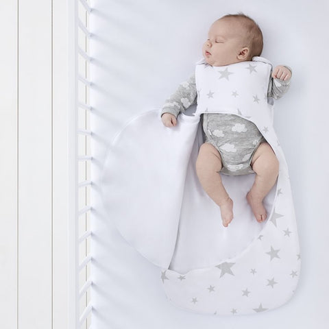 SnuzPouch Baby Sleeping Bag - Grey Stars