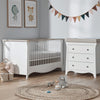 CuddleCo Clara 2 Piece Nursery Furniture Set - White & Driftwood Ash