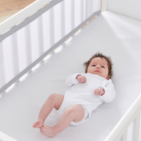 Purflo Breathable Cot Bumper - Cloud Grey