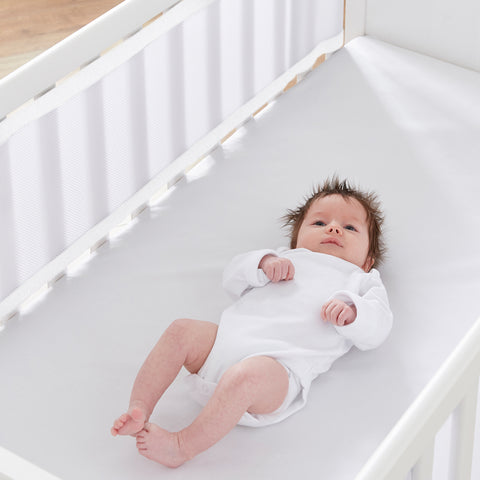 Purflo Breathable Cot Bumper - Soft White