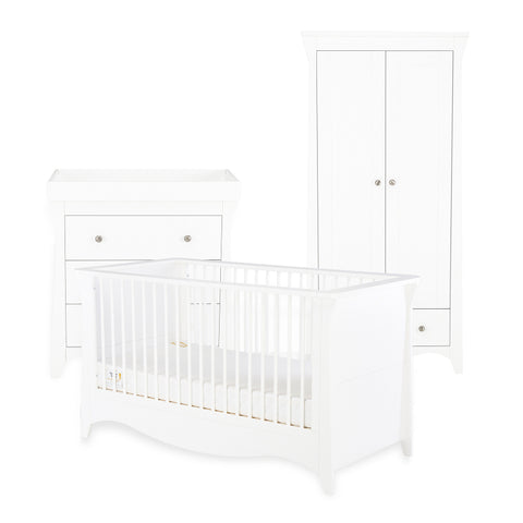 CuddleCo Clara 3 Piece Nursery Furniture Set - White