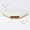 Little Green Sheep Natural Quilted Moses Basket - Honey Rice