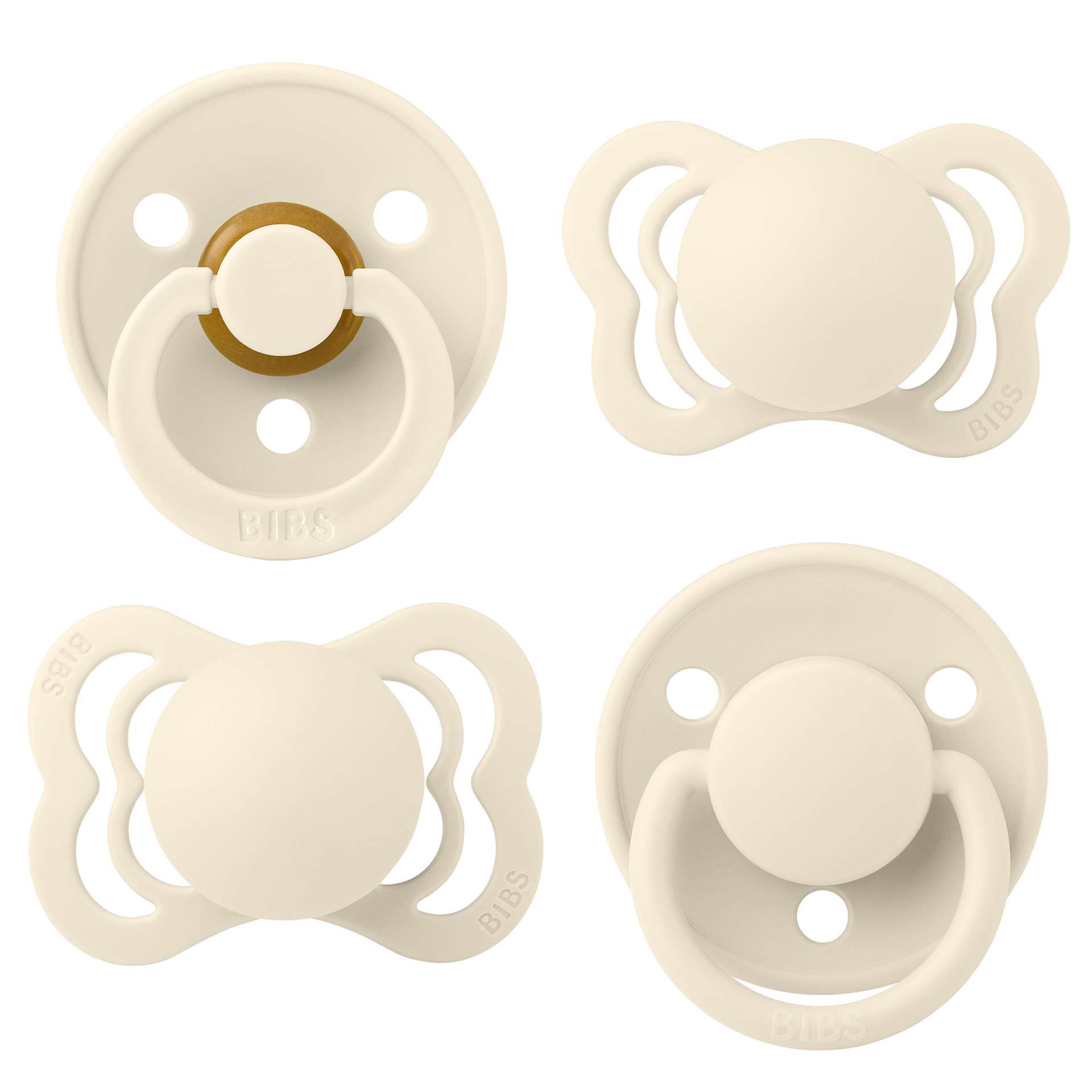 Bibs Pacifiers Try It Collection Ivory – Bumpstart Baby Shop