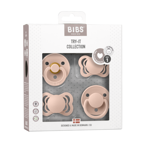 Bibs Pacifiers Try It Collection - Blush