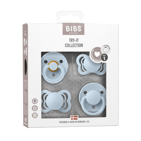 Bibs Pacifiers Try It Collection - Baby Blue