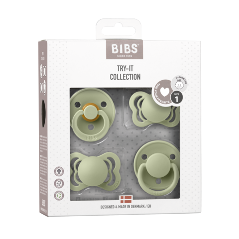 Bibs Pacifiers Try It Collection - Sage