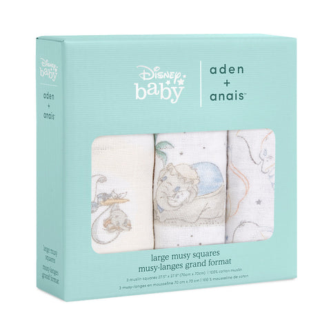 Aden + Anais Disney Baby 3pk Musy - My Darling Dumbo