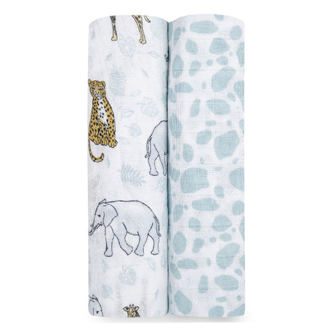 Aden + Anais 2pk Classic Swaddles - Jungle