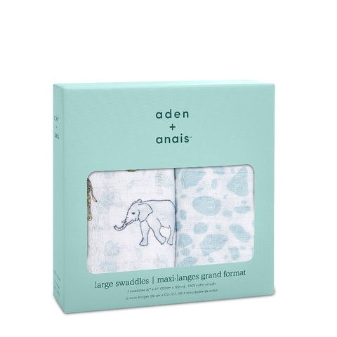 Aden + Anais 2pk Classic Swaddles - Jungle