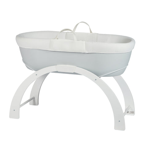 Shnuggle Dreami Moses Basket & Stand - Pebble Grey