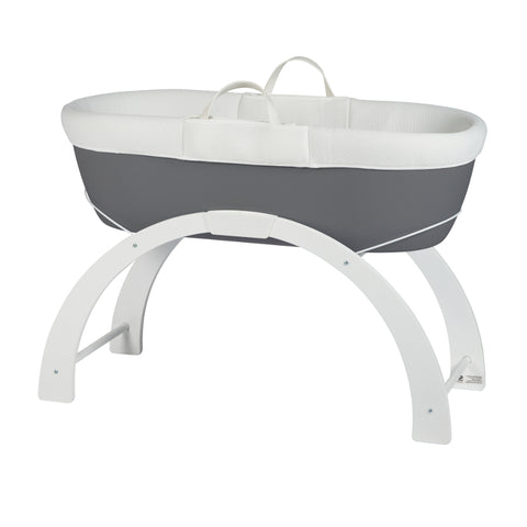 Shnuggle Dreami Moses Basket & Stand - Slate Grey