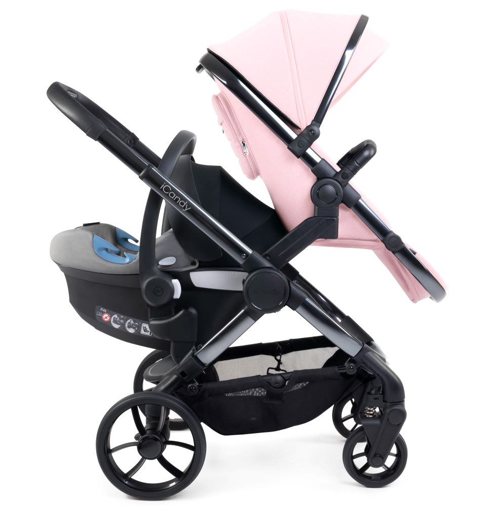 Icandy peach double hot sale with car seat