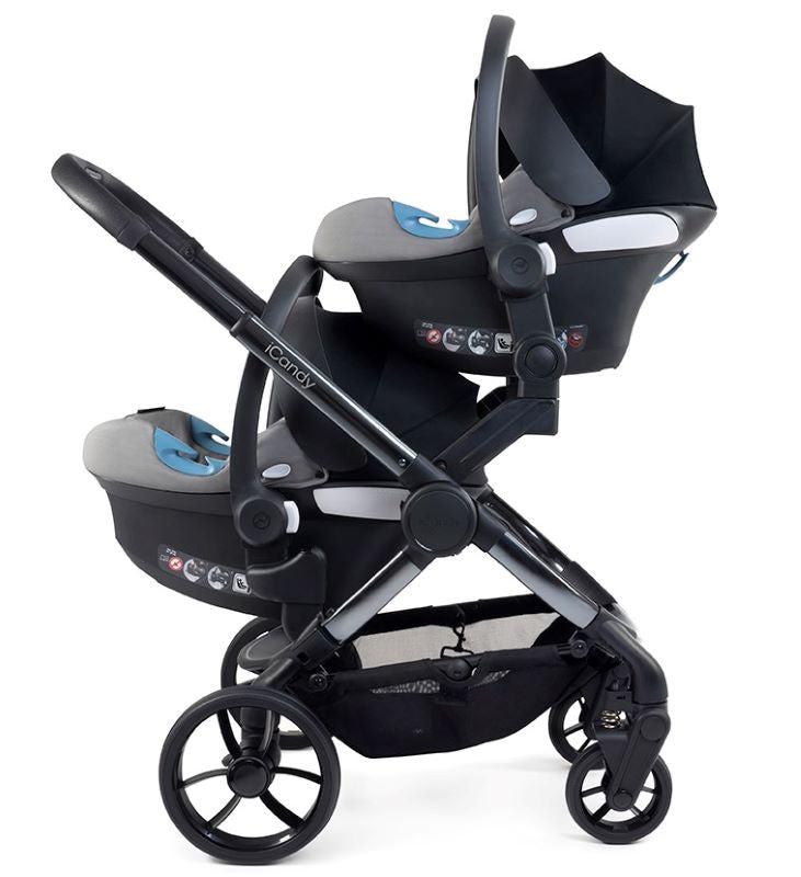 iCandy Peach 7 Twin Phantom Olive Green Bumpstart Babyshop