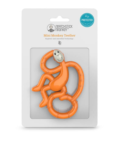 Matchstick Monkey Mini Monkey Teether - Orange