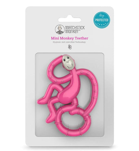 Matchstick Monkey Mini Monkey Teether - Pink