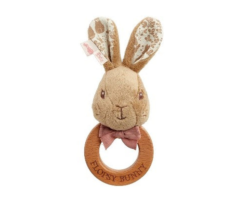 Peter Rabbit Signature Flopsy Bunny Wooden Ring Rattle