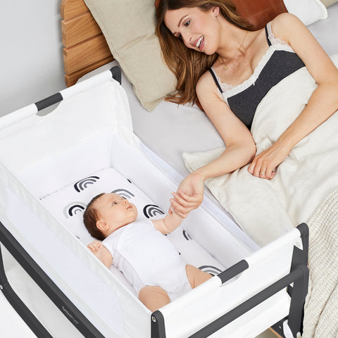 SnüzPod4 Bedside Crib - Slate