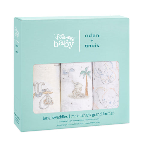 Aden + Anais Disney Baby 3pk Classic Swaddles - My Darling Dumbo