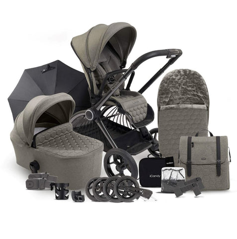 iCandy Core Complete Travel System and Accessory Bundle - Light Moss